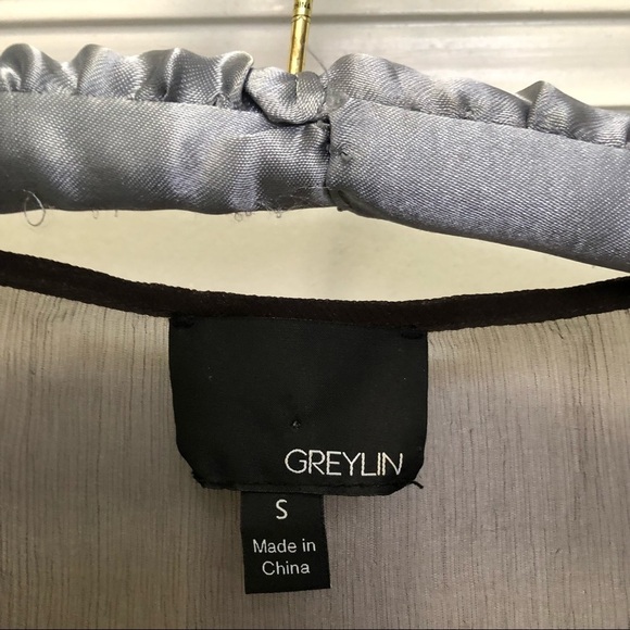 GREYLIN 100% Vintage Silk Beaded Sheer Dolman Sleeve Tunic - Picture 9 of 10